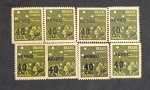 BRASIL - A-53 1944 - LOTE COM 8 VALORES , COM GOMA PELNA  - PRÓ JUVENTUDE - 184UFS