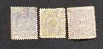 BRASIL - 66-67-68 1887/88 - TIPO CIFRA - LOTE COM 3 VALORES , 66, 67, 68 - Nº68 NOVO C/GOMA E MINI PONTO DE ÓXIDO - 245UFS