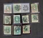 BRASIL - D. PEDRO  - LOTE COM 10 UNID. COM BONITOS CARIMBOS MUDOS