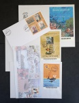 BRASL - ENVELOPES - DATAS DIVERSAS - PLANO REAL - LOTE COM 5 ITENS PLANO REAL , ENVELOPES FDC COM BLOCOS E QUADRAS 