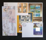 BRASIL - ENVELOPES - DATAS DIVERSAS  - PLANO REAL -  LOTE COM 5 ITENS PLANO REAL , ENVELOPES GRANDES FDC COM BLOCOS E QUADRAS