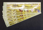 BRASIL - CD26 - PANTANAL FAUNA E FLORA  2001 - LOTE COM 5 CARTELAS AUTO-ADESIVAS EM PERCÊ - 75UFS
