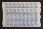 BRASIL - C-81 - C81TB - PIO XII 1934 - VISITA DO CARDEAL PACELLI - FOLHA COMPLETA COM GOMA E SEM DEFEITOS , COMPOSTA POR 16 UNID. E 8 TÊTE BÊCHES - TOTAL 32 UNID. - 5130UFS