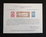 BRASIL - EXFILBRA 1972 -  EXPOSIÇÃO FILATÉLICA INTERAMARICANA - FOLHINHA COMEMORATIVA COM BONITAS VINHETAS ZEPPELIN