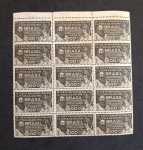 BRASIL - C-42 - FUNDAÇÃO DE SÃO VICENTE  1932 - BLOCO COM 15 UNID., COM GOMA PLENA - 60UFS