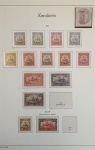 ALEMANHA - MI 7/19  9H - CAROLINS  - PAGINA DE ALBUM LEUCTTURN COM 14 VALORES, MAIS MICHEL Nº9H - COM CRIMBO PONAPE (1900) TODOS AFIXADOS COM PROTETOR HAWID - 193EUROS
