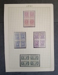 BRASIL - C- 164/167 - 1941 - LOTE COM AS 4 QUDRAS , COM GOMA PLENA , AFIXADOS EM PAGINA DE ALBUM COM PROTETOR HAWID, LEVES PONTOS DE ÓXIDO NA QUDRA 166- 84UFS