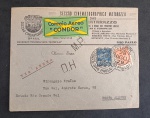 BRASIL - SINDICATO CONDOR 1929 - EXCELENTE ENVELOPE COM SELOS, CARIMBOS E ETIQUETAS CONDOR  - BEM CONSERVDO