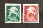 ALEMANHA - 1935 - SOLDADO - LOTE COM 2 VALORES NOVOS COM GOMA E MARCA DE CHARNEIRA - 19EUROS
