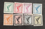 ALEMANHA  - AÉREOS 1926/27 - LOTE COM A SÉRIE COMPLETA COM CARIMBO E MARCS DE CHARNEIRA - 160 EUROS