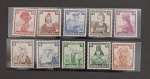 ALEMANHA - 1935 - COSTUMES - A SÉRIE COMPLETA , NOVA COM GOMA, COM LEVES MARCAS DE CHARNEIRA - 180EUROS
