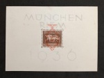 ALEMANHA  - BLOCO 10 1937 - REICH - BLOCO MUNCHEN /RIEN , NOVO, SEM GOMA, LEVISSIMOS PONTOS DE ÓXIDO - 70EUROS