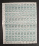 ALEMANHA - MI 314 C  1923 -WEIMAR REPUBLIC  - INFLAÇÃO  - FOLHA COMPLETA COM  100 UNID. COM GOMA PLENA  - DOBRADA NO PICOTE PARA TRANSPORTE -  100 EUROS