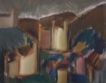 Carlos Bracher (1941 - ) - Paisagem de Ouro Preto, 1990. Óleo sobre tela, assinado no centro infer