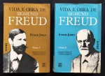 livro - A Vida e Obra de Sigmund Freud vol. I e II - Ernest Jones - Marco Aurélio de Moura Mattos (tradutor) - Zahar Editores - 1970 - numeração continua 779p. - brochura e miolo com marcas do tempo - (21x14)cm.