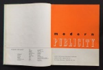 livro - Modern Publicity - Annual of International Advertising Art 1958-1959 - Frank A. Mercer - The Studio Publication - 1958 - idioma inglês - 172p. - capa dura com as bordas escurecidas - miolo em ótimo estado29x22,5)cm. de conservação - (