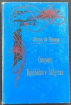 livro - Canções, Epistolas e Satyras - Bocage, obras de - Editores Santos & Vieira - s/d - 212p. - encadernação editorial com bonita decoração na capa frontal bem conservada - miolo amarelada - (19x13)cm.