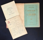 livro - Homenagem da Commissão Brasileira a sua Eminencia o Snr. D. Enrico Gasparri, 1º Núncio Apostólico no Brasil, Cardeal - Typ. Pimenta de Mello - 1926 - nn - encadernação antiga solta da brochura - parte interna em excelente estado de conservação - acompanha um folheto do Balanço da Receita e Despeza e uma carta manuscrita pelo D. Enrico Gasparri 