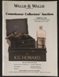 catálogo - Connoisseur Collector`s Auction - Spring 2002 - Military Accoutrements, Antiques Firearms - Wallis and Wallis - idioma inglês - brochura com as capas e parte interna em ótimo estado de conservação - (25X18,5) cm.
