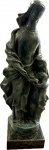 Alfredo Ceschiatti - Imponente Escultura em bronze patinado representando "Santana Mestra", assinado e com selo da fundição Zani, base em granito. Med total. 130 X 50 cm.