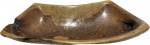 Centro de Mesa/Fruteira esculpido em bloco único de madeira. Med. 10 X 56 X 23 cm.