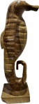 Grande Escultura esculpido em bloco único de madeira representando Cavalo Marinho. Med. 80 X 30 cm.