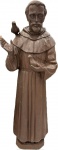 Grande Escultura em Fer forge representando Imagem de "São Francisco". Med. 137 X 47 X 50 cm.