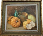 Adelaide Azevedo - Quadro O.S.T. "Natureza Morta" assinado C.I.E. (apresenta pequeno furo). Med. total 72 X 82 cm.