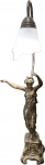 Elegante Escultura/Luminária em petit bronze representado Figura Feminina. Med. Total 78 X 24 cm. (funcionando).