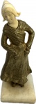 Europa Circa 1920/30 - Escultura Art Deco em bronze e marfim Europeu, base em mármore Med. 15 cm.
