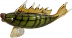 MURANO - Itália anos 50 - Maravilhosa escultura em Murano Italiano com pó de ouro figura de Peixe. Med. 16 X 36 cm.