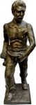 Escultura em bronze (pesado) representando Figura Masculina. Med. 67 X 23 cm.