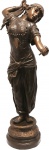 "La Favorite" - Magnífica e Grande Escultura Art noveau em Petit Bonze patinado representano Dançarina indiana, peça assinada. Med. Total 92 X 46 X 26 cm.