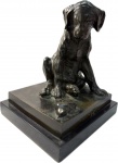 A. Zago ( Italy (18791952) - Esculura em Bronze Italiano (pesado) denominado "Rimorso", peça assinada e denominada. Med. Total 28 X 23 X 20 cm. Nota: Armando Zago (18791952), radicado no Brasil, conhecido por obras em bronze, mármore.