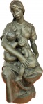 F. Barbedienne - Fonduer - Escultura em Bronze Francês (pesado) Representando "Maternidade", peça assinada. Med. 50 X 22 cm. Nota: Ferdinand Barbedienne , nascido em 6 de agosto de 1810 em Saint-Martin-de-Fresnay  e morreu em 21 de março de 1892 em Paris, é um industrial francês, conhecido por suade bronze artístico.