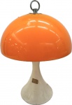 Elegante Abajur anos 60/70 em acrílico para duas lâmpadas, funcionando. Med. 33 X 25 cm.