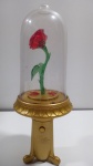 Rosa Encantada Luminosa e Giratória de A Bela e a Fera - Disney oficial - parte giratória não está funcionando - porém toca músuca e acende as luzes