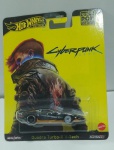 Hot Wheels Premium série Pop Culture Quadra Turbo-R V-Tech do jogo Cyber Punk 2077 lacrado no blister