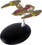 Nave Star Trek Starships Collection -  nave de corrida terrelliana pilotada por Irina e Joxom na embalagem