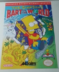 Poster para emoldurar retrô Oficial 70x50cm - capa clássica do jogo The Simpsons: Bart vs. the World para o console Nintendo  - pode conter mínimas marcas nas pontas - item enviado em formato cilíndrico