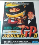 Poster para emoldurar retrô Oficial 70x50cm -  jogo Ayrton Senna's Super Monaco GP II para o console Sega Mega Drive  - pode conter mínimas marcas nas pontas - item enviado em formato cilíndrico