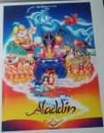 Poster para emoldurar retrô Oficial 70x50cm -Filme Alladin - pode conter mínimas marcas nas pontas - item enviado em formato cilíndrico