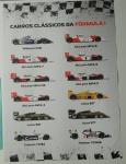 Poster para emoldurar retrô Oficial 70x50cm -  Carros Clássicos da F1 - pode conter mínimas marcas nas pontas