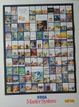 Poster para emoldurar retrô Oficial 70x50cm -  clássico da TecToy com o catálogo de jogos da SEGA Master System, - pode conter mínimas marcas nas pontas