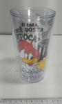 Copo Acrílico Pica Pau e o Corvo Jubileu oficial 450 ml novo obs desenho um pouco desbotado propositalmente