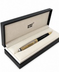 CANETA MONTBLANC  ACABAMENTO PRETO, PRATEADO E DOURADO