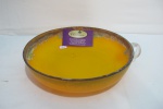 Antiga saladeira em pasta de vidro amarela - Italy - Década de 50