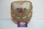 Arte popular máscara decorativa - "Coruja" - Peça artesanal - Decorada à mão - assinada