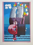 Inos Corradin, Malabarista, gravura, Edição Póstuma, tiragem PE, 70x50cm, sem moldura