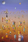 Júlio César Brigato, Casamento no céu, óleo sobre tela, 30x20cm, sem moldura